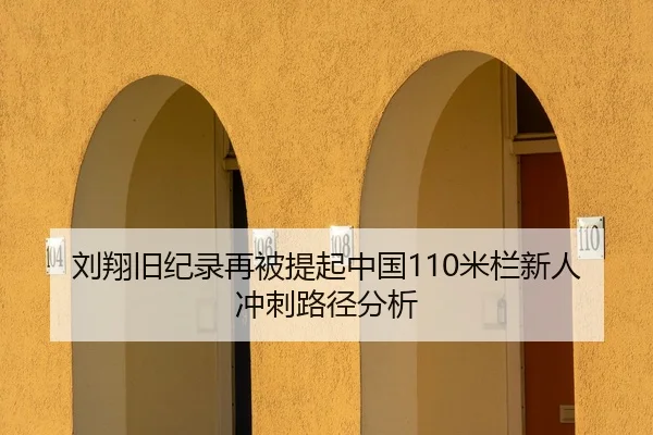刘翔旧纪录再被提起中国110米栏新人冲刺路径分析